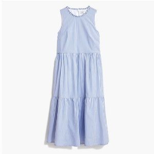 J. Crew Sleeveless Tiered Midi Dress